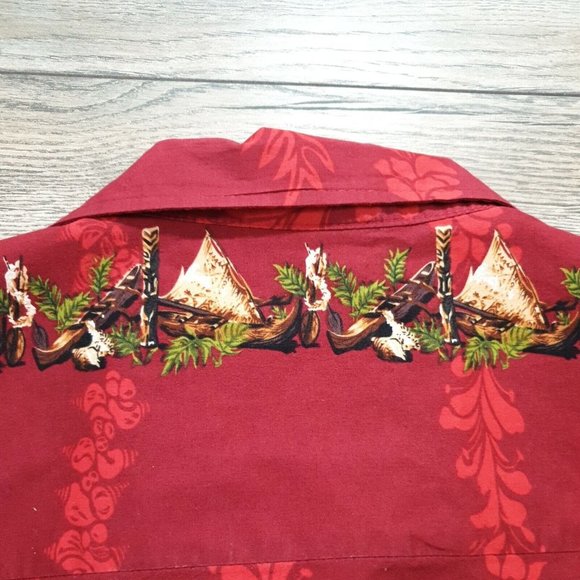 Winnie Fashion Mens 3XL Short Sleeve Shirt Hawaiian Vacation Party Shirt Canoe - Picture 7 of 8